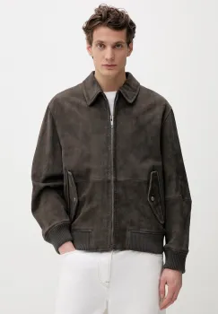 HUGO geaca din piele intoarsa Lemai imagine