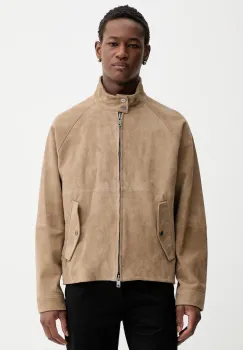 HUGO geaca din piele intoarsa Loridge imagine