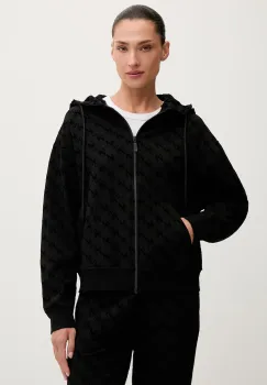 HUGO hanorac de loungewear pentru femei, cu bumbac FLOKKY_JACKET imagine