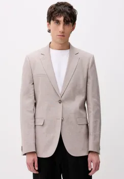 HUGO Sacou cu un singur rand de nasturi barbatesc cu amestec de in Arti253X imagine