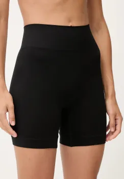 Hummel pantaloni scurti de antrenament culoarea negru, uni, high waist, 230078 imagine