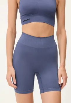 Hummel pantaloni scurti de antrenament Define culoarea violet, uni, high waist, 224138 imagine