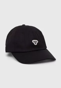 Hummel sapca de baseball din bumbac culoarea negru, cu imprimeu imagine