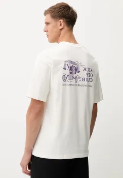 Hummel tricou din bumbac culoarea bej, cu imprimeu, 230025 imagine