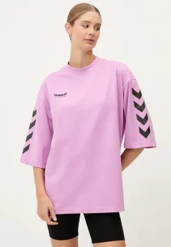 Hummel tricou din bumbac culoarea violet, 227561 imagine