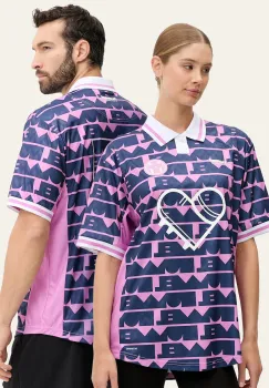 Hummel tricou polo Hummel x Community Love culoarea bleumarin, cu imprimeu, 227576 imagine