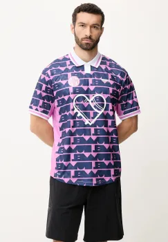 Hummel tricou polo Hummel x Community Love culoarea bleumarin, cu imprimeu, 227576 imagine