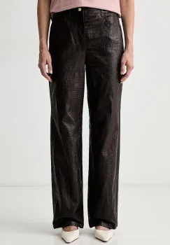 iBlues pantaloni straight pentru femei din imitatie de piele IBLLEGNO imagine