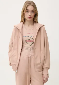 Iceberg bluza femei, culoarea portocaliu, cu gluga, cu imprimeu imagine