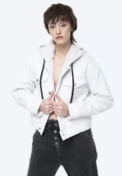 Iceberg geaca jeans femei, culoarea alb, de tranzitie imagine