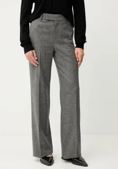 Iceberg pantaloni cu lana culoarea gri, drept, high waist, B081 3080 imagine