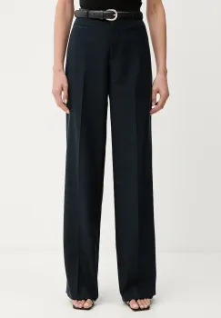 Iceberg pantaloni culoarea bleumarin, lat, high waist, B101 5257 imagine