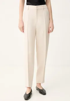 Iceberg pantaloni femei, culoarea bej, fason tigareta, high waist, B101 5142 imagine