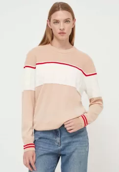 Iceberg pulover de lana femei, culoarea bej, light imagine