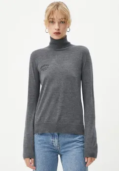 Iceberg pulover de lana femei, culoarea gri, light, cu guler, A008 9000 imagine