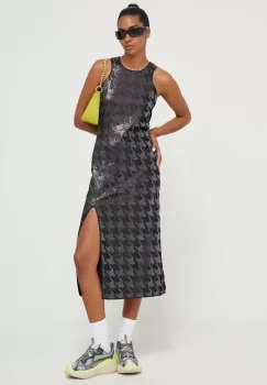 Iceberg rochie culoarea negru, maxi, mulata imagine