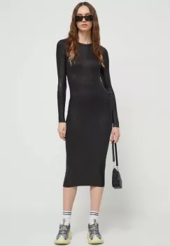 Iceberg rochie culoarea negru, midi, mulata imagine