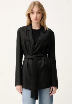 Iceberg sacou femei, culoarea negru, un singur rand de nasturi, uni, L011 5222 imagine