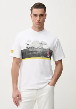 Iceberg tricou din bumbac barbati, culoarea alb, cu imprimeu, F070 6327 imagine