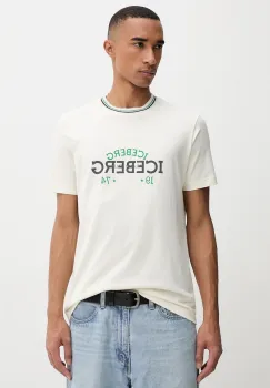 Iceberg tricou din bumbac culoarea bej, cu imprimeu, F010 6325 imagine