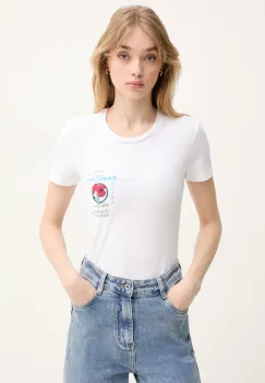 Iceberg tricou din bumbac femei, culoarea alb, F091 6318 imagine