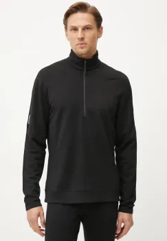 Icebreaker hanorac Merino 360 Realfleece Elemental culoarea negru, neted, IB0A571S0011 imagine