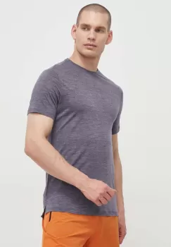 Icebreaker tricou sport 125 Cool-Lite Merino Blend Sphere III culoarea albastru marin, melanj imagine