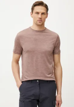 Icebreaker tricou sport Merino Blend 125 Cool-Lite Sphere culoarea maro, modelator, IB0A56ZM0BW1 imagine
