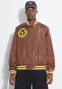ICECREAM geaca bomber Satin Bomber Jacket barbati, culoarea maro, de tranzitie, IC24107 imagine