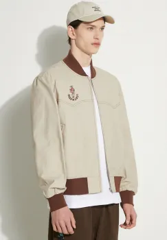 ICECREAM geaca bomber Western Bomber barbati, culoarea bej, de tranzitie, IC24202 imagine