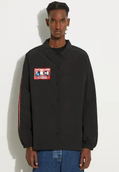 ICECREAM geaca Ictv Coach Jacket barbati, culoarea negru, de tranzitie, IC24305 imagine