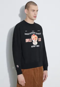 Icecream hanorac de bumbac Special Flavour Crewneck barbati, culoarea negru, cu imprimeu, IC24122 imagine