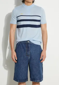 ICECREAM pantaloni scurti jeans Denim Carpenter Shorts barbati, culoarea albastru marin, IC24254 imagine