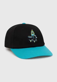 ICECREAM sapca de baseball din bumbac Team EU Skate Cone Dad Cap culoarea negru, modelator, IC24141 imagine