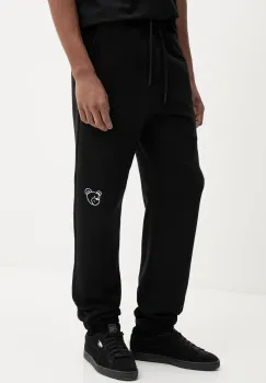 Inbetweeners pantaloni de trening din bumbac culoarea negru, drept, medium waist, S5TWUAFP026 imagine