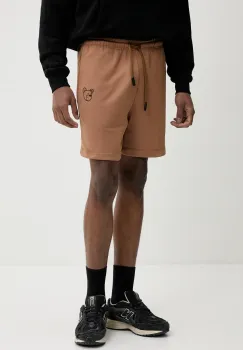 Inbetweeners pantaloni scurti din bumbac culoarea maro, uni, S5TWUABE027 imagine