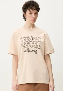 Inbetweeners tricou din bumbac culoarea bej, cu imprimeu, S5TWUATH031 imagine