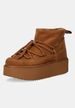 Inuikii cizme de zapada din piele intoarsa Classic Low Platform culoarea galben, 1001.006.0012.660 imagine