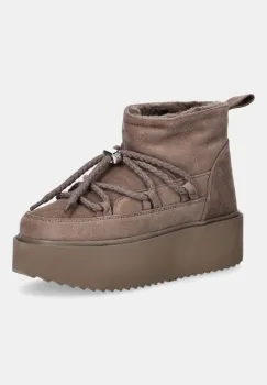 Inuikii cizme de zapada din piele intoarsa Classic Low Platform culoarea maro, 1001.006.0012.163 imagine