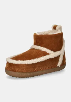 Inuikii cizme de zapada din piele intoarsa Classic Shearling Low culoarea maro, 75101-009 imagine
