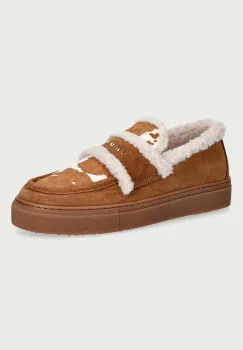 Inuikii mocasini pentru femei din piele Shearling Print imagine