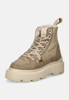 Inuikii pantofi de piele intoarsa Matilda Shearling culoarea bej, cu platforma, izolat, 35203-028 imagine