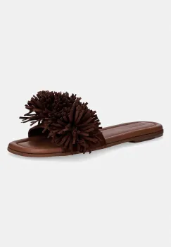 Inuikii papuci pentru femei, din piele intoarsa Fringes Flower imagine