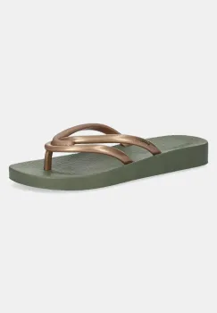 Ipanema papuci COMFY FEM femei, culoarea verde, cu toc plat, 83519-BE880 imagine