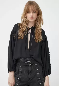 IRO bluza femei, culoarea negru, neted imagine