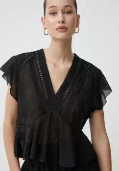 IRO bluza femei, culoarea negru, neted imagine
