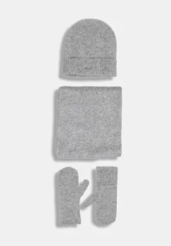 IRO caciula, sal si manusi 3-pack culoarea gri imagine