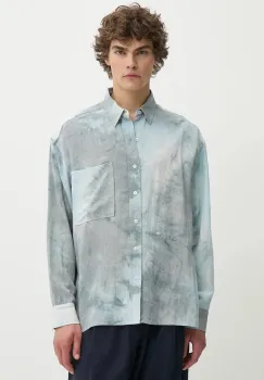 IRO camasa din amestec de in culoarea gri, cu guler clasic, relaxed, MP18NARCISSE imagine