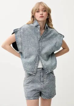 IRO camasa jeans cu guler clasic, relaxed, WM100VALENTINA imagine