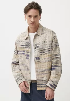 IRO geaca cu aspect de camasa culoarea bej, de tranzitie, oversize imagine